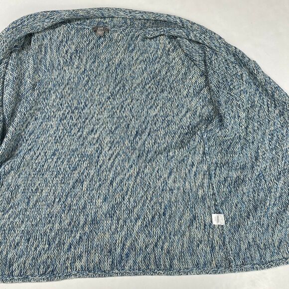 J Jill Knit Cardigan Womens Large Blue Short Sleeve Sweater Layer Big Buttons - Picture 7 of 11